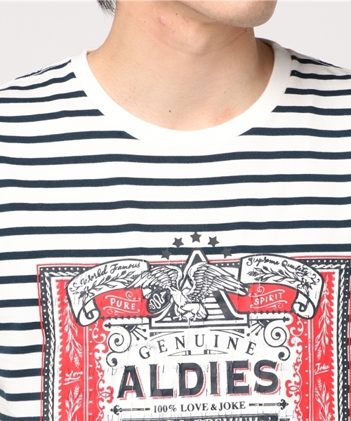 ALDIES(アールディーズ)の「Genuine T / ジェヌインT(Tシャツ/カットソー・メンズ・ホワイト/ホワイト系その他/レッド・X-SMALL/SMALL/LARGE/MEDIUM)」の6枚目の写真