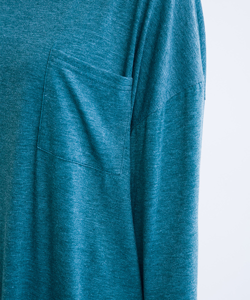 MERLOT（メルロー）の「ポケットスラブTシャツワンピース0041（ワンピース・レディース・チェリーピンク/オフホワイト/グリーン/ブラウン/ブラック・FREE）」の10枚目の写真