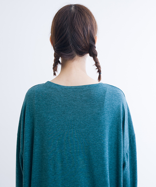 MERLOT（メルロー）の「ポケットスラブTシャツワンピース0041（ワンピース・レディース・チェリーピンク/オフホワイト/グリーン/ブラウン/ブラック・FREE）」の17枚目の写真