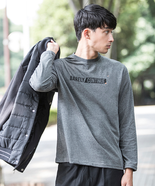 IGNIO（イグニオ）の「スタンダード ロングＴシャツ（Tシャツ/カットソー・メンズ・ブラック/トップグレー/オフホワイト・M/S/L/LL）」の3枚目の写真