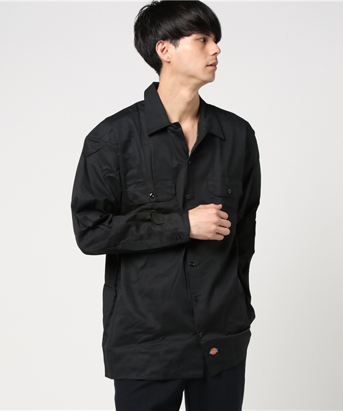 Dickies（ディッキーズ）の「【DICKIES】574ワークシャツ（シャツ/ブラウス・メンズ・ブラック/ベージュ/ネイビー/オリーブ・MEDIUM/LARGE）」の2枚目の写真