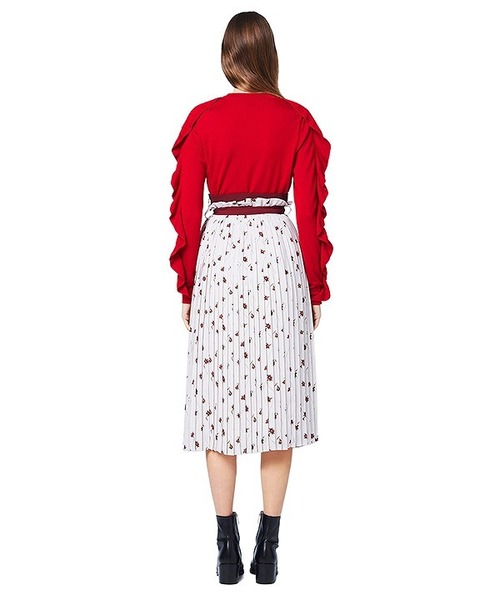 CLANE(クラネ)の「SIDE PLEATS BELT SK(スカート・レディース・ブラック/レッド・2/0/1)」の17枚目の写真