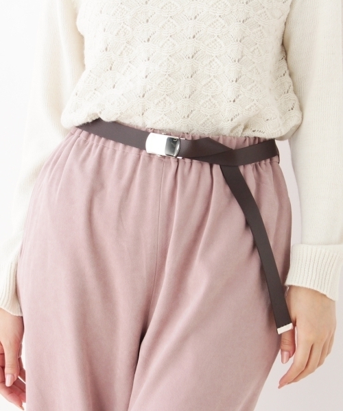 grove（グローブ）の「合成皮革ガチャベルト（ベルト・レディース・ブラック/ブラウン/ブラック系1・00）」の5枚目の写真