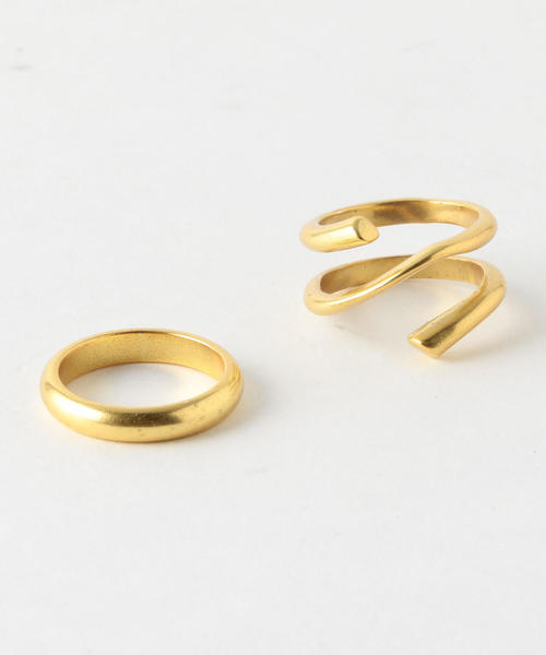BEAUTY&YOUTH UNITED ARROWS(ビューティーアンドユースユナイテッドアローズ)の「BY 2SET ロールリング ◆(リング・レディース・ゴールド/シルバー・11/13)」の1枚目の写真