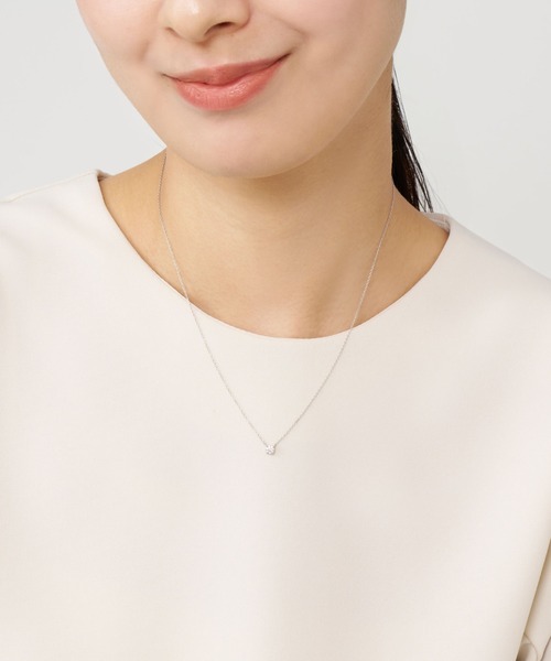 VENDOME AOYAMA（ヴァンドーム青山）の「エクセレントカット0.18ctダイヤモンド キャトルネックレス[ダイヤモンド品質保証カード付]（ネックレス・レディース・ホワイト・43cm）」の8枚目の写真