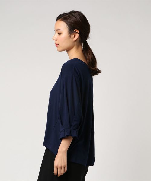 AMERICAN HOLIC(アメリカンホリック)の「・袖タックVネックプルオーバー(Tシャツ/カットソー・レディース・ネイビー/ピンク/イエロー/グリーン/ブルー/オフホワイト・FREE)」の21枚目の写真