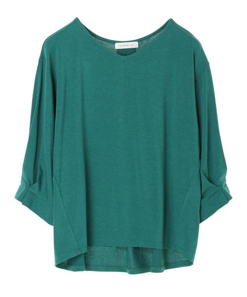 AMERICAN HOLIC(アメリカンホリック)の「・袖タックVネックプルオーバー(Tシャツ/カットソー・レディース・ネイビー/ピンク/イエロー/グリーン/ブルー/オフホワイト・FREE)」の12枚目の写真