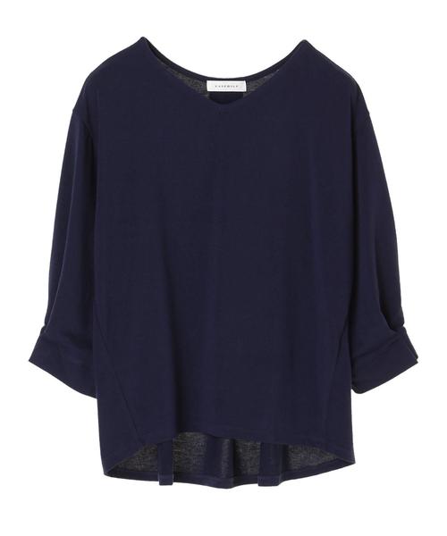 AMERICAN HOLIC(アメリカンホリック)の「・袖タックVネックプルオーバー(Tシャツ/カットソー・レディース・ネイビー/ピンク/イエロー/グリーン/ブルー/オフホワイト・FREE)」の13枚目の写真