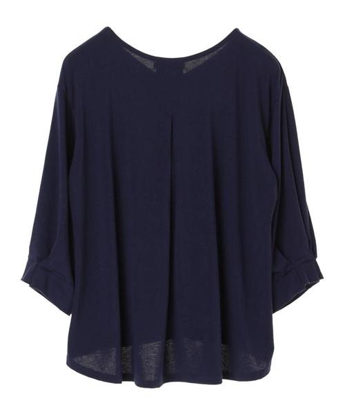 AMERICAN HOLIC(アメリカンホリック)の「・袖タックVネックプルオーバー(Tシャツ/カットソー・レディース・ネイビー/ピンク/イエロー/グリーン/ブルー/オフホワイト・FREE)」の18枚目の写真