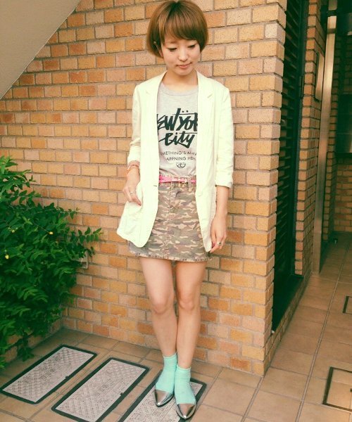 Another Edition（アナザーエディション）の「AE TWL CAMO SK（スカート・レディース・ベージュ/オリーブ・SMALL/MEDIUM）」の2枚目の写真