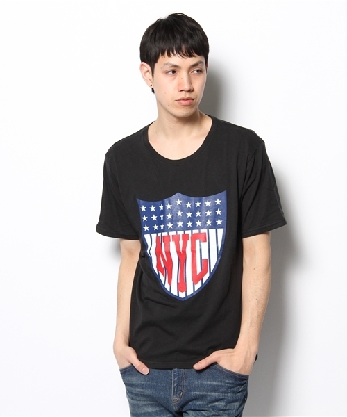 WEGO（ウィゴー）の「WEGO/スポーツロゴTee（S）（Tシャツ/カットソー・メンズ・ホワイト/ホワイト系その他/ブラック/杢グレー/ブルー・MEDIUM/LARGE）」の4枚目の写真