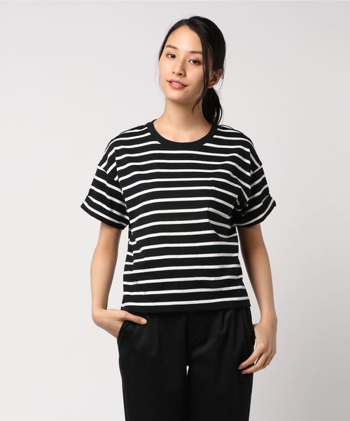 AMERICAN HOLIC(アメリカンホリック)の「・袖折り返しカットプルオーバー(Tシャツ/カットソー・レディース・チャコールグレー/オフホワイト/カーキ/グレー系その他/キャメル/その他7・FREE)」の6枚目の写真
