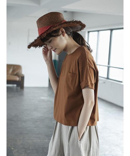 AMERICAN HOLIC(アメリカンホリック)の「・袖折り返しカットプルオーバー(Tシャツ/カットソー・レディース・チャコールグレー/オフホワイト/カーキ/グレー系その他/キャメル/その他7・FREE)」の12枚目の写真