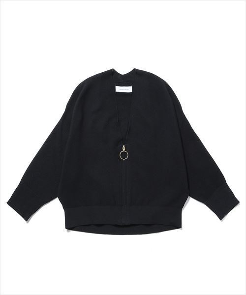 ADAM ET ROPE'（アダムエロペ）の「ホールＺＩＰカーディガン（カーディガン/ボレロ・レディース・ベージュ/ネイビー・FREE）」の9枚目の写真