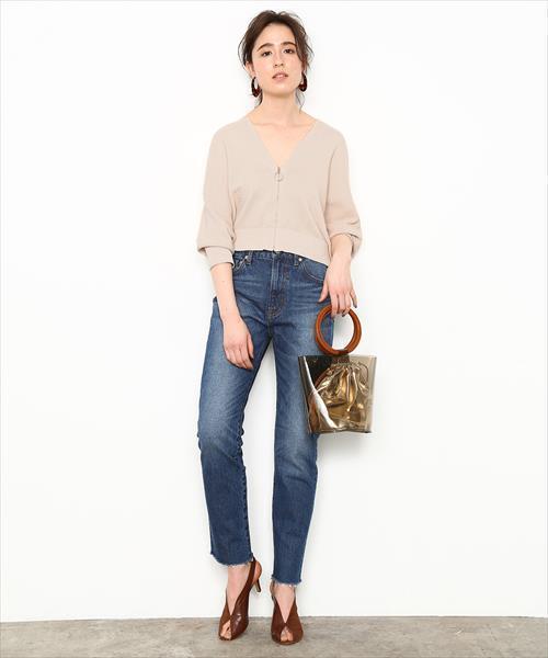 ADAM ET ROPE'（アダムエロペ）の「ホールＺＩＰカーディガン（カーディガン/ボレロ・レディース・ベージュ/ネイビー・FREE）」の18枚目の写真