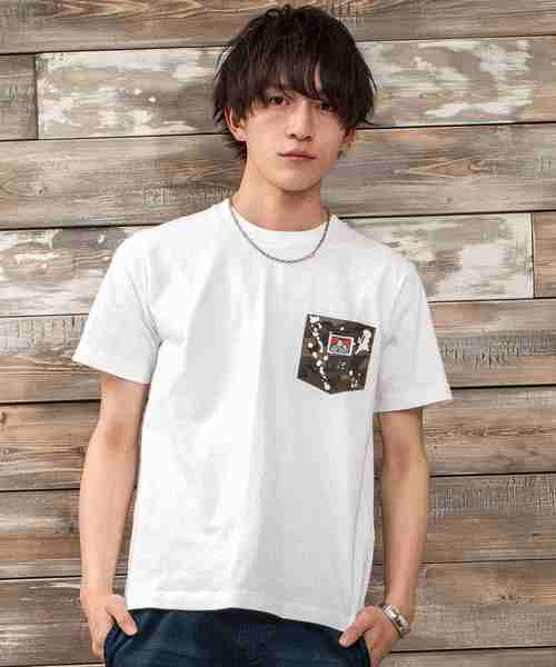 MinoriTY(マイノリティ)の「BENDAVISカモ柄ポケットT(Tシャツ/カットソー・メンズ・ホワイト/ブラック/ダークグリーン・M/L)」の1枚目の写真
