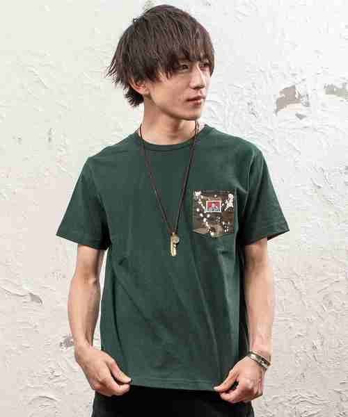MinoriTY(マイノリティ)の「BENDAVISカモ柄ポケットT(Tシャツ/カットソー・メンズ・ホワイト/ブラック/ダークグリーン・M/L)」の3枚目の写真