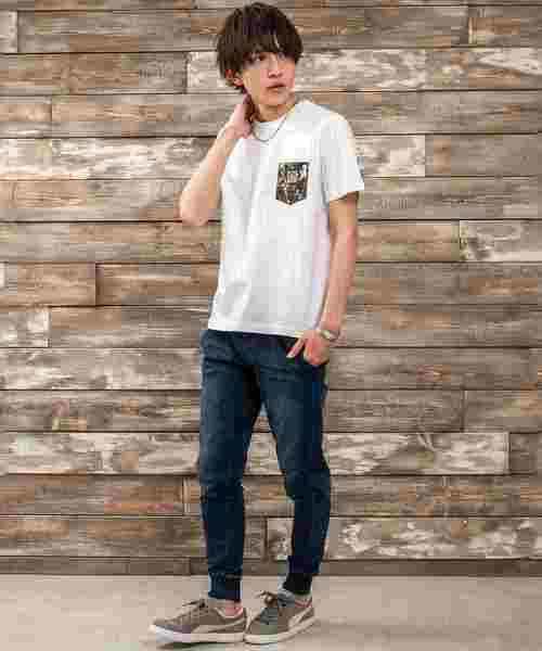 MinoriTY(マイノリティ)の「BENDAVISカモ柄ポケットT(Tシャツ/カットソー・メンズ・ホワイト/ブラック/ダークグリーン・M/L)」の4枚目の写真