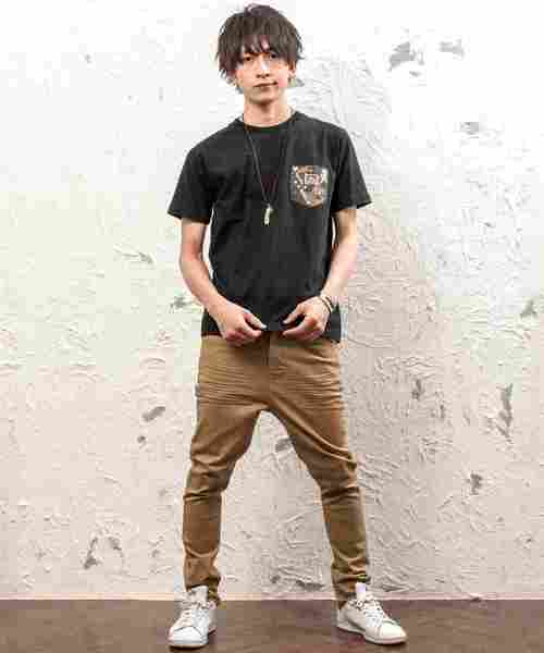 MinoriTY(マイノリティ)の「BENDAVISカモ柄ポケットT(Tシャツ/カットソー・メンズ・ホワイト/ブラック/ダークグリーン・M/L)」の5枚目の写真