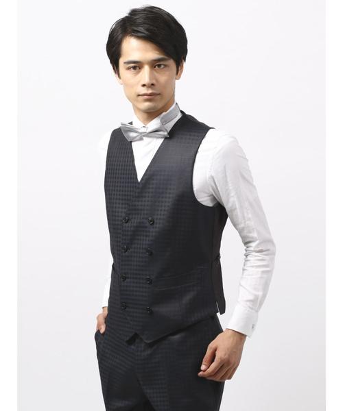 THE SUIT COMPANY(ザ・スーツカンパニー)の「<FORMAL>『CERIMONIA』リバーシブルダブルブレストジレ(ベスト・メンズ・ネイビー・S/M/L/LL/SS)」の3枚目の写真