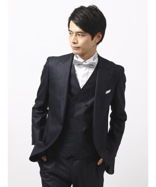 THE SUIT COMPANY(ザ・スーツカンパニー)の「<FORMAL>『CERIMONIA』リバーシブルダブルブレストジレ(ベスト・メンズ・ネイビー・S/M/L/LL/SS)」の4枚目の写真