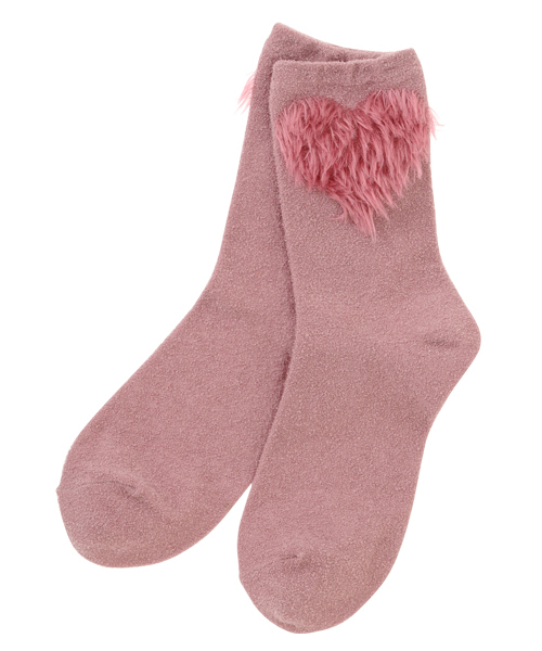 Candy Stripper（キャンディストリッパー）の「HEART FOR ソックス（ソックス/靴下・レディース・ブラック/レッド/ピンク・FREE）」の2枚目の写真