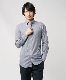 SD: ギンダムチェック イタリアンボタンダウン シャツ(ネイビー)