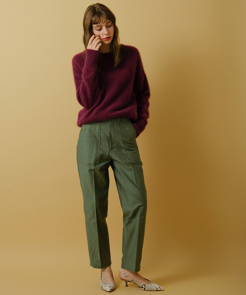 Banner Barrett（バナーバレット）の「RACOON LONG SLEEVE　PULLOVER /ラクーンロングスリーブ　ニット（ニット/セーター・レディース・ネイビー/オフホワイト/パープル/キャメル・38）」の7枚目の写真