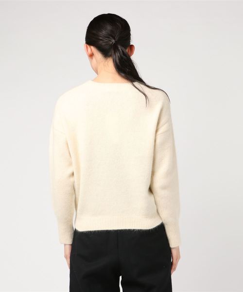 Banner Barrett（バナーバレット）の「RACOON LONG SLEEVE　PULLOVER /ラクーンロングスリーブ　ニット（ニット/セーター・レディース・ネイビー/オフホワイト/パープル/キャメル・38）」の5枚目の写真