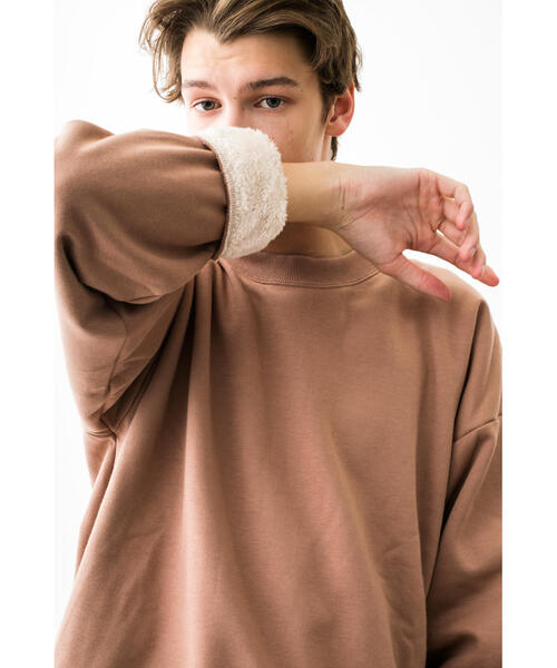 MONKEY TIME（モンキータイム）の「＜monkey time＞ BACK SHAGGY CREW/スウェット ◆（スウェット・メンズ・ブラック/ダークグリーン/グレー/ライトピンク・SMALL/MEDIUM/LARGE/X-LARGE）」の4枚目の写真