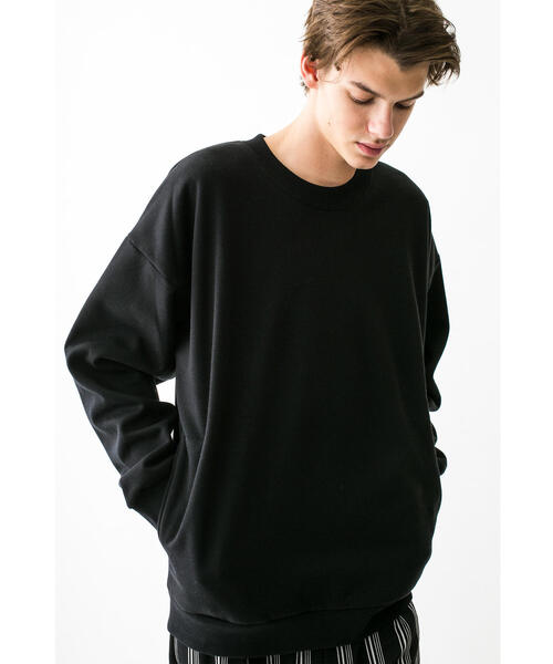 MONKEY TIME（モンキータイム）の「＜monkey time＞ BACK SHAGGY CREW/スウェット ◆（スウェット・メンズ・ブラック/ダークグリーン/グレー/ライトピンク・SMALL/MEDIUM/LARGE/X-LARGE）」の6枚目の写真