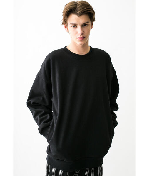 MONKEY TIME（モンキータイム）の「＜monkey time＞ BACK SHAGGY CREW/スウェット ◆（スウェット・メンズ・ブラック/ダークグリーン/グレー/ライトピンク・SMALL/MEDIUM/LARGE/X-LARGE）」の5枚目の写真