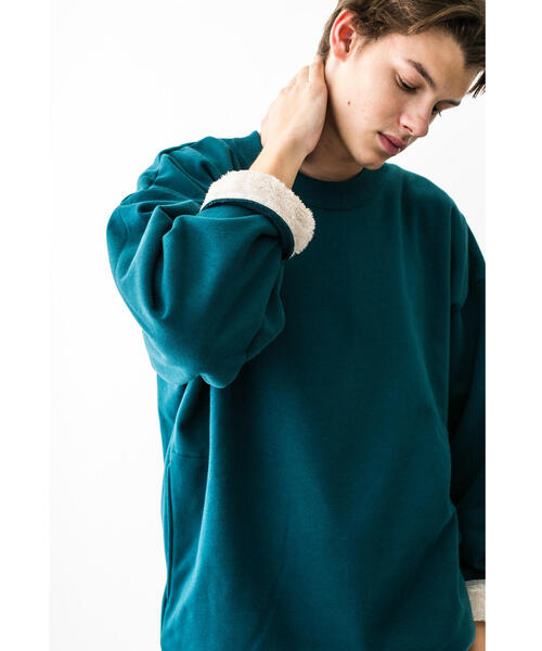 MONKEY TIME（モンキータイム）の「＜monkey time＞ BACK SHAGGY CREW/スウェット ◆（スウェット・メンズ・ブラック/ダークグリーン/グレー/ライトピンク・SMALL/MEDIUM/LARGE/X-LARGE）」の14枚目の写真