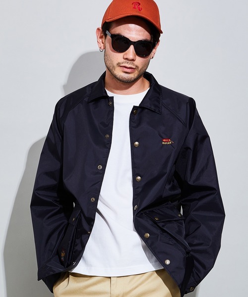ROTAR（ローター）の「Neo Coach Jacket ナイロン コーチジャケット（ナイロンジャケット・メンズ・ブラック/ベージュ・MEDIUM/LARGE）」の2枚目の写真