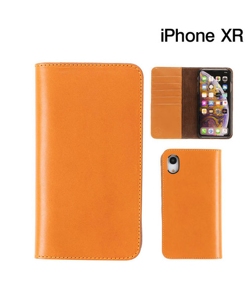 Hamee(ハミィ)の「iPhone XR 手帳型ケース 栃木レザー ダイアリーケース(モバイルケース/カバー)」|キャメル