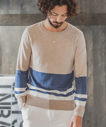 CAMBIO | mn1879-ハイゲージボーダーニット(ニット/セーター)