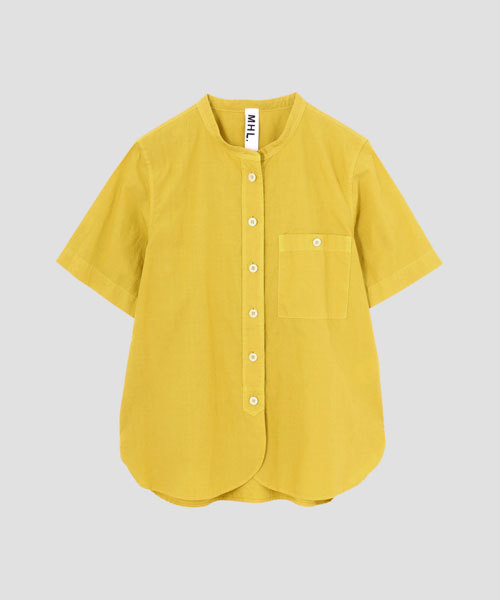 MHL.（エムエイチエル）の「GARMENT DYE POPLIN（シャツ/ブラウス・レディース・グレー/イエロー/ライトグレー・1/2/3）」の3枚目の写真