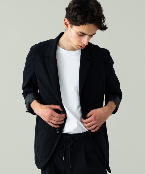 ATTACHMENT(アタッチメント)の「サイレントコーティングストレッチタフタテーラードジャケット(テーラードジャケット・メンズ・ブラック/カーキ・1/3/2)」の6枚目の写真