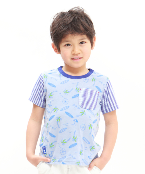 RAGMART(ラグマート)の「半袖Tシャツ(Tシャツ/カットソー・キッズ・オフホワイト/ブルー・100cm/120cm/130cm/110cm)」の2枚目の写真