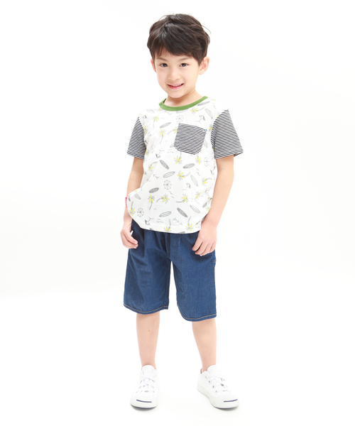 RAGMART(ラグマート)の「半袖Tシャツ(Tシャツ/カットソー・キッズ・オフホワイト/ブルー・100cm/120cm/130cm/110cm)」の8枚目の写真