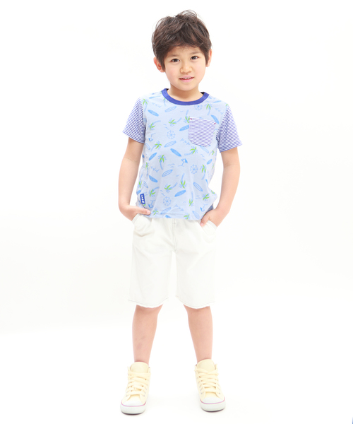 RAGMART(ラグマート)の「半袖Tシャツ(Tシャツ/カットソー・キッズ・オフホワイト/ブルー・100cm/120cm/130cm/110cm)」の6枚目の写真