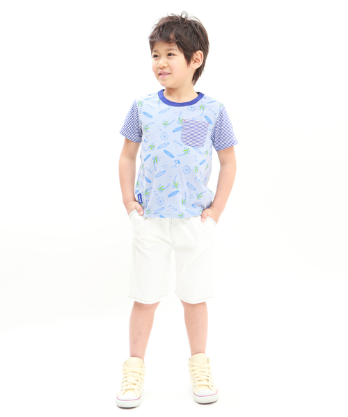 RAGMART(ラグマート)の「半袖Tシャツ(Tシャツ/カットソー・キッズ・オフホワイト/ブルー・100cm/120cm/130cm/110cm)」の4枚目の写真