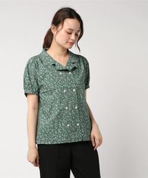 ehka sopo | 花柄Ｗブレスト開襟シャツ(シャツ/ブラウス)