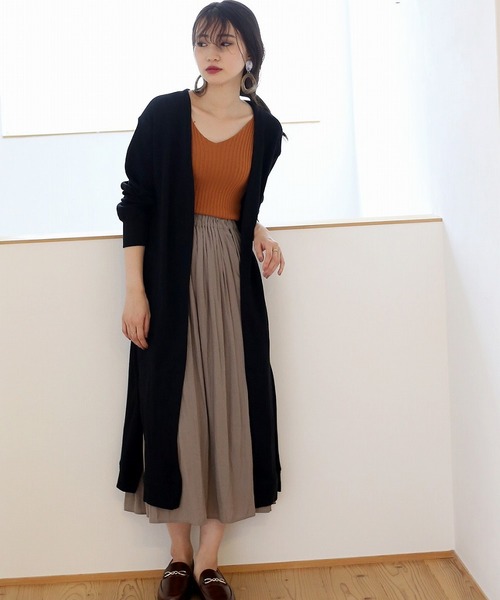 Bou Jeloud（ブージュルード）の「サーマルロングカーディガン（カーディガン/ボレロ・レディース・ブラック/グレー/オフホワイト・FREE）」の8枚目の写真