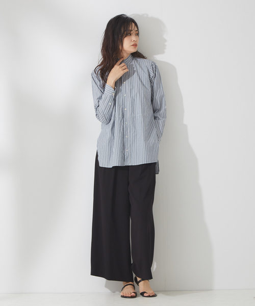 qualite（カリテ）の「スタンドカラーベーシックシャツ（シャツ/ブラウス・レディース・オフホワイト/その他・38）」の3枚目の写真