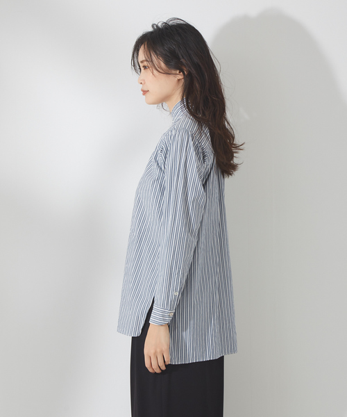 qualite（カリテ）の「スタンドカラーベーシックシャツ（シャツ/ブラウス・レディース・オフホワイト/その他・38）」の4枚目の写真
