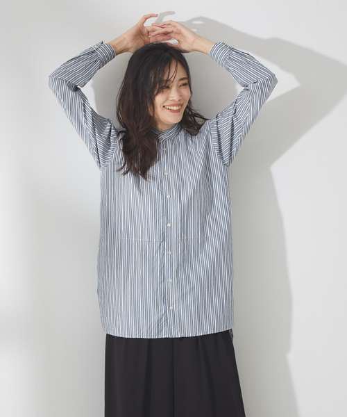 qualite（カリテ）の「スタンドカラーベーシックシャツ（シャツ/ブラウス・レディース・オフホワイト/その他・38）」の14枚目の写真