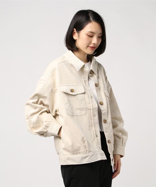 one way（ワンウェイ）の「コーデュロイBIGジャケット（その他アウター・レディース・ホワイト/ベージュ/ライトブラウン・M）」の7枚目の写真