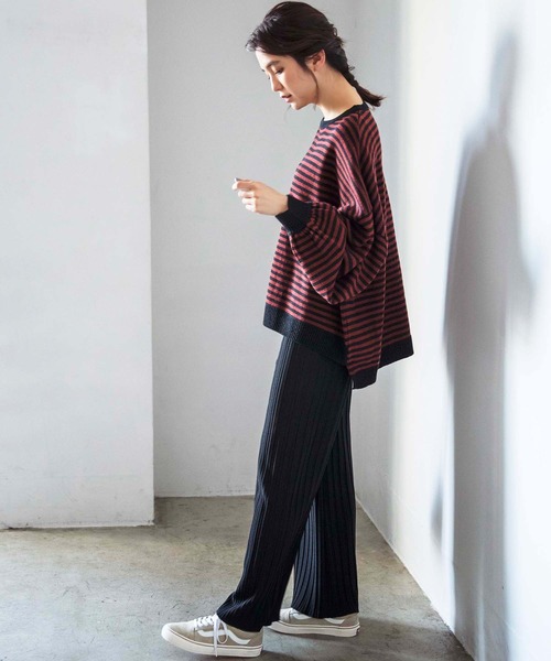 GeeRA（ジーラ）の「バルーンスリーブボーダーゆるニット（ニット/セーター・レディース・その他/オレンジ・MEDIUM/LARGE/X-LARGE）」の4枚目の写真