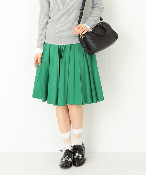 Ray BEAMS（レイビームス）の「Ray BEAMS / タフタプリーツ スカート（スカート・レディース・ブラック/グリーン/バイオレット・0/1）」の2枚目の写真